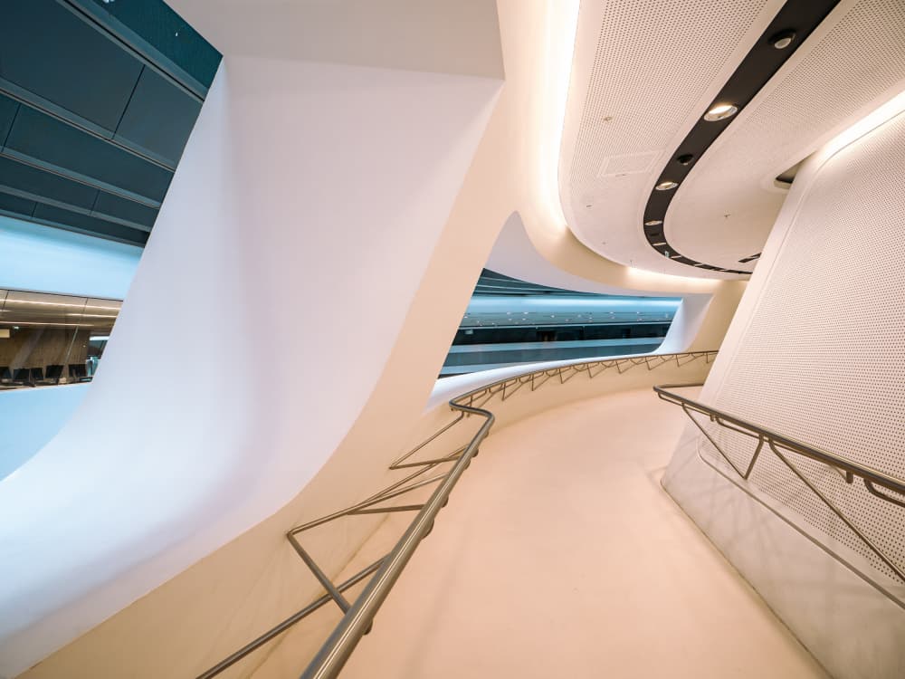 Elegant Curved Interior by IKUMI FUKAZAWA — canvas wall art