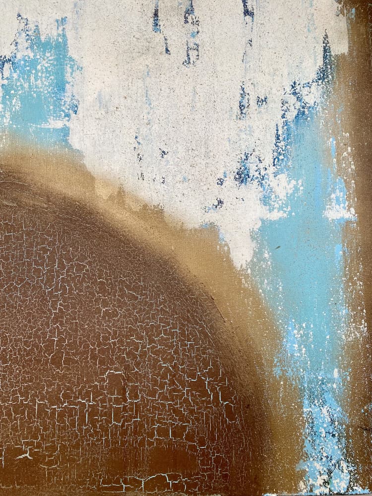 Cracked Earth Blue by Berit Pihl — canvas wall art