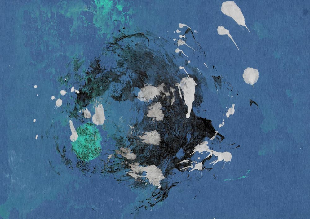 Deep Blue Abstract Splatter by Santhosh ch — canvas wall art