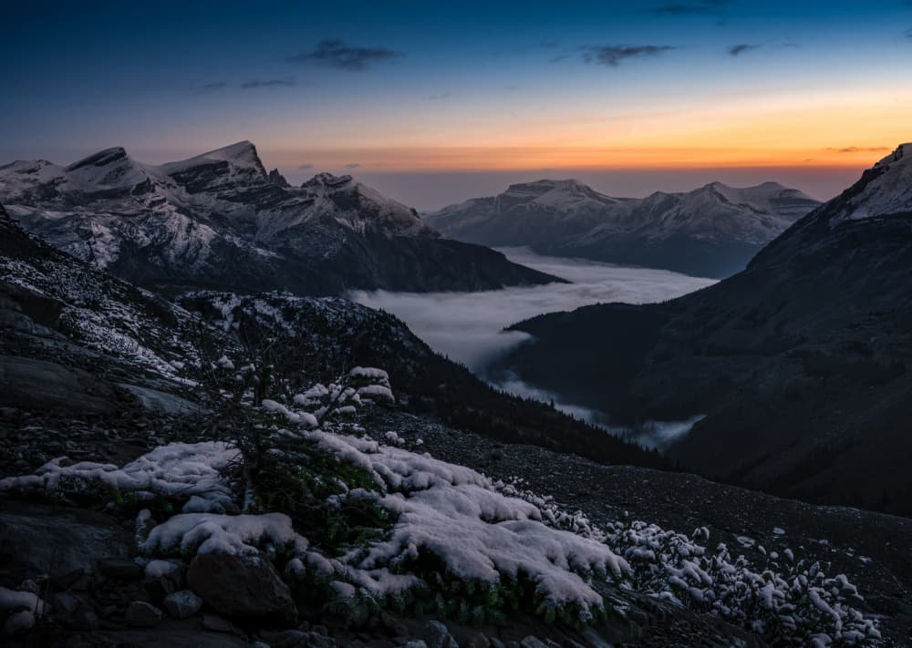 Twilight Mountain Fog by Bing Li — canvas wall art