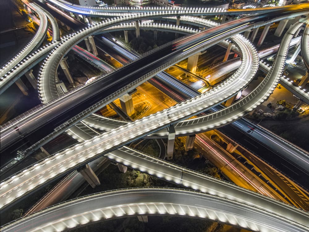 Night City Interchange by Kobayashi Tetsurou — canvas wall art
