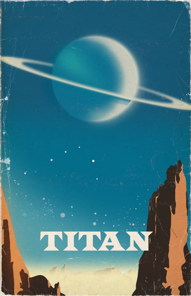 Retro Titan Journey by Nicholas — canvas wall art