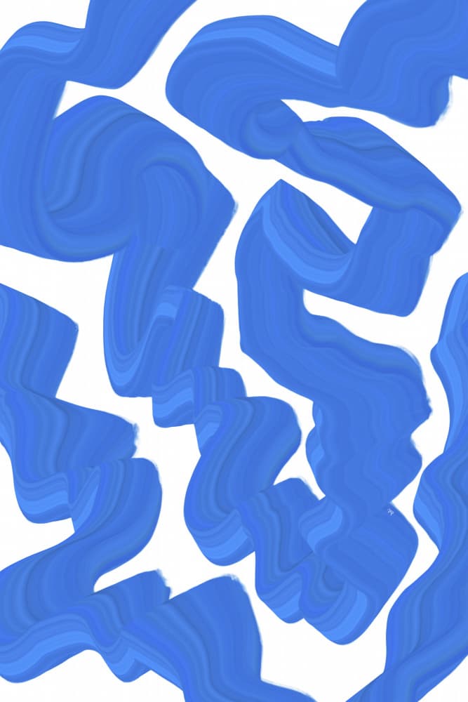 Fluid Blue Strokes by Martina — canvas wall art