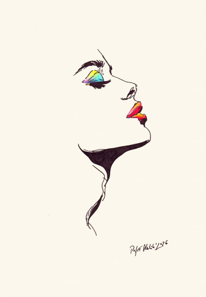 Vivid Beauty Profile by Rafal Kulik — canvas wall art