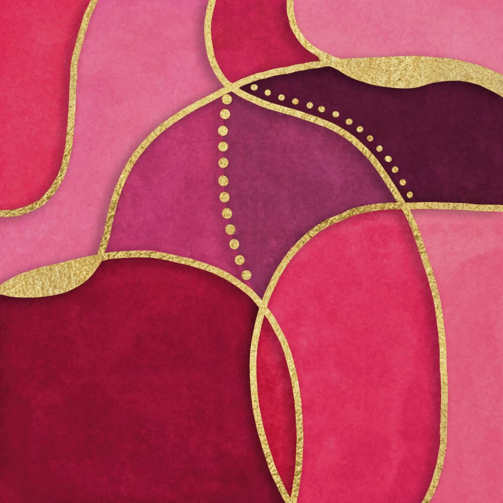 Vibrant Pink Gold Abstract by Andrea Haase — canvas wall art