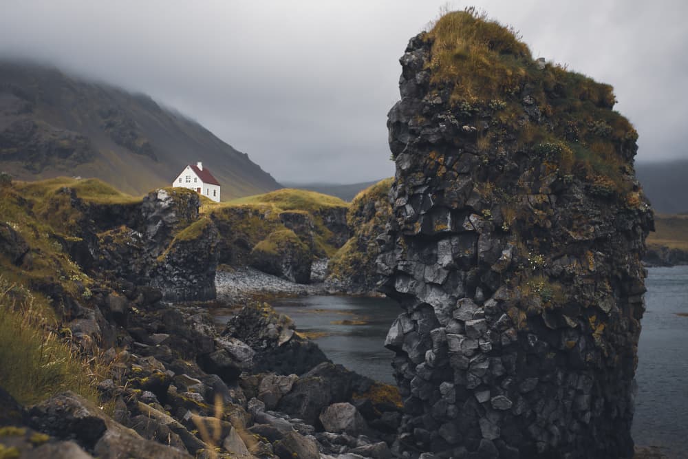Moody Coastal House by AYMAN KHRBAWE — canvas wall art