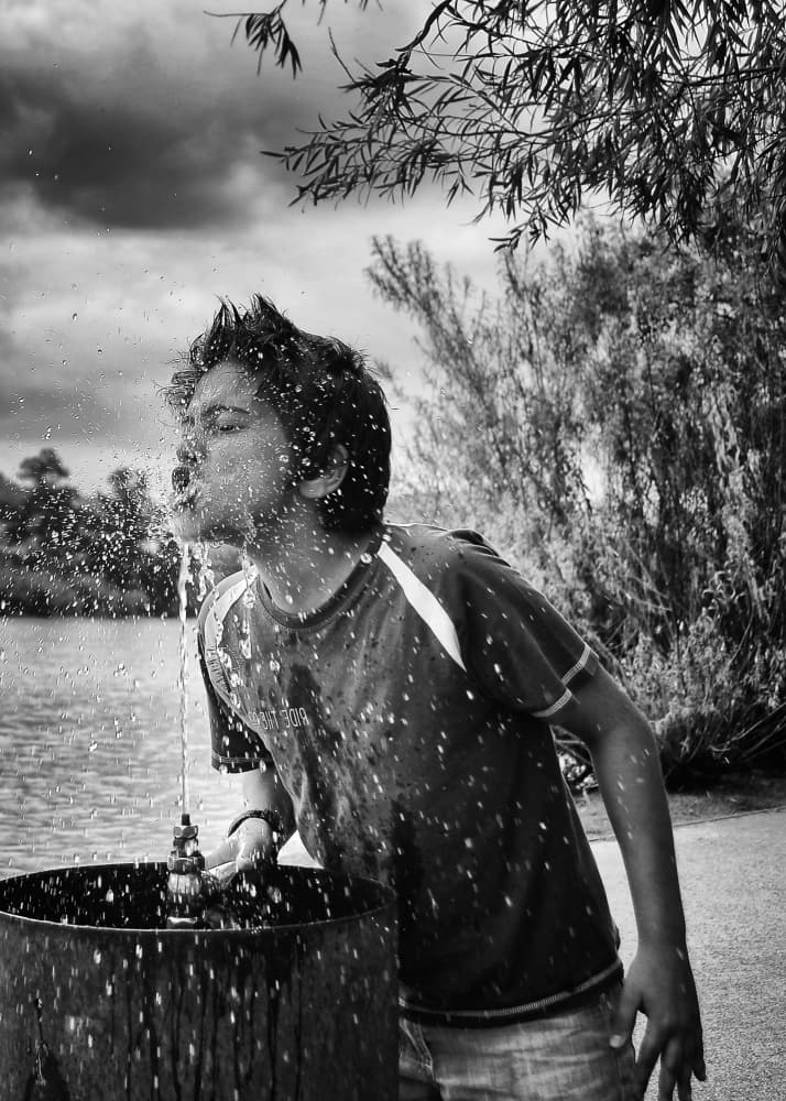 Refreshing Water Splash by Jorge Pimenta — canvas wall art