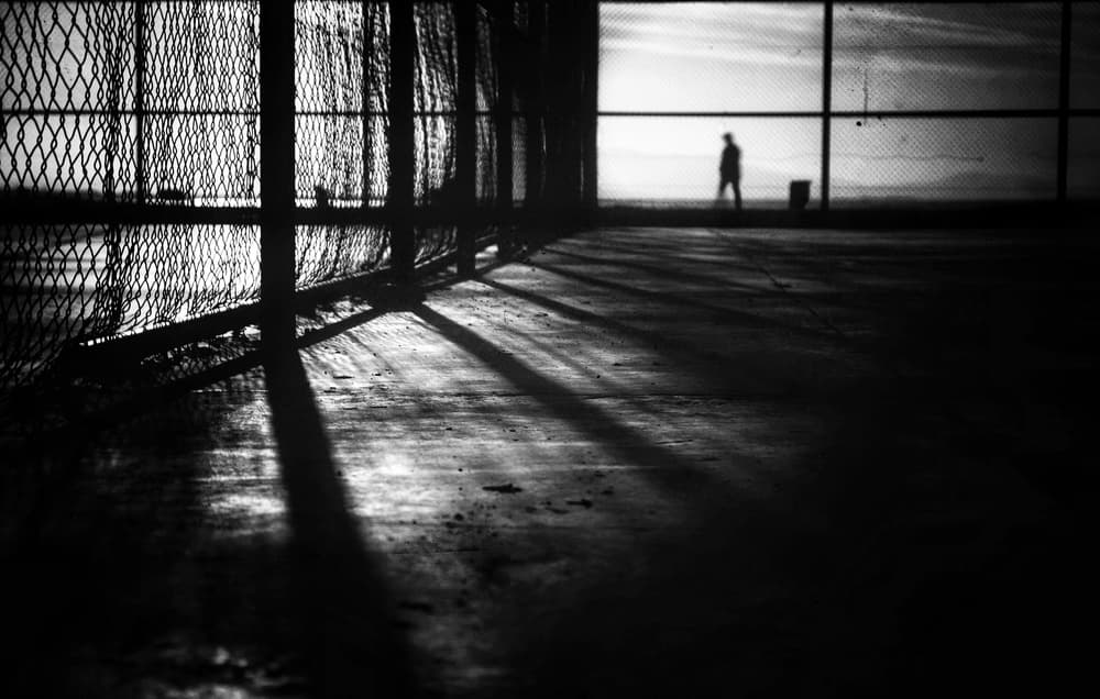 Solitary Figure Shadows by Ali Ayer — canvas wall art