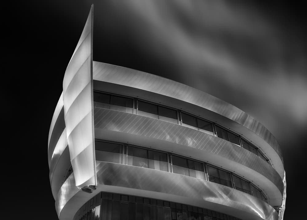 Modern Curved Building by Theo Luycx — canvas wall art