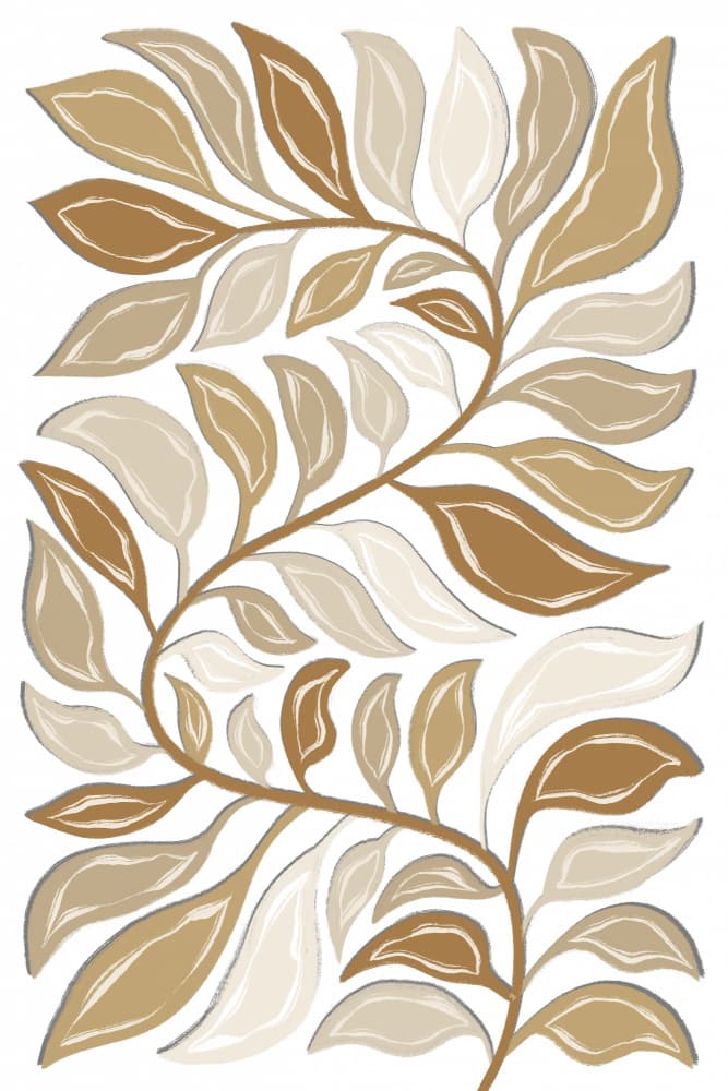 Modern Organic Leaves by Martina — canvas wall art