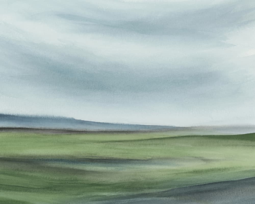 Serene Green Landscape by Rachel Elise — canvas wall art