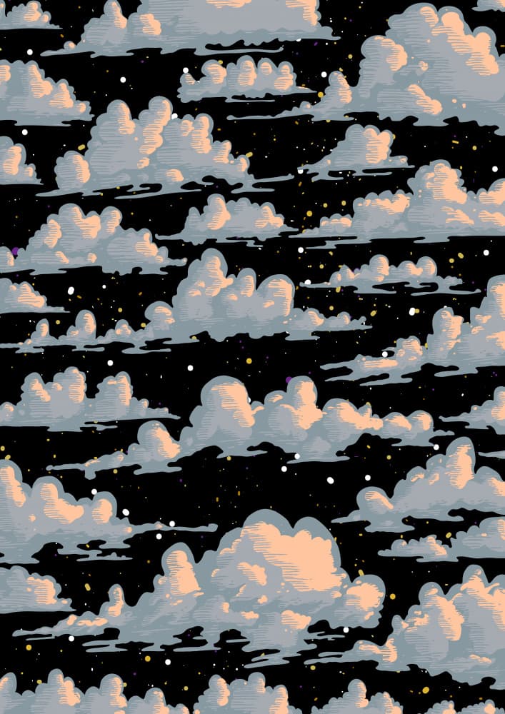 Dreamy Night Clouds by Nicholas — canvas wall art
