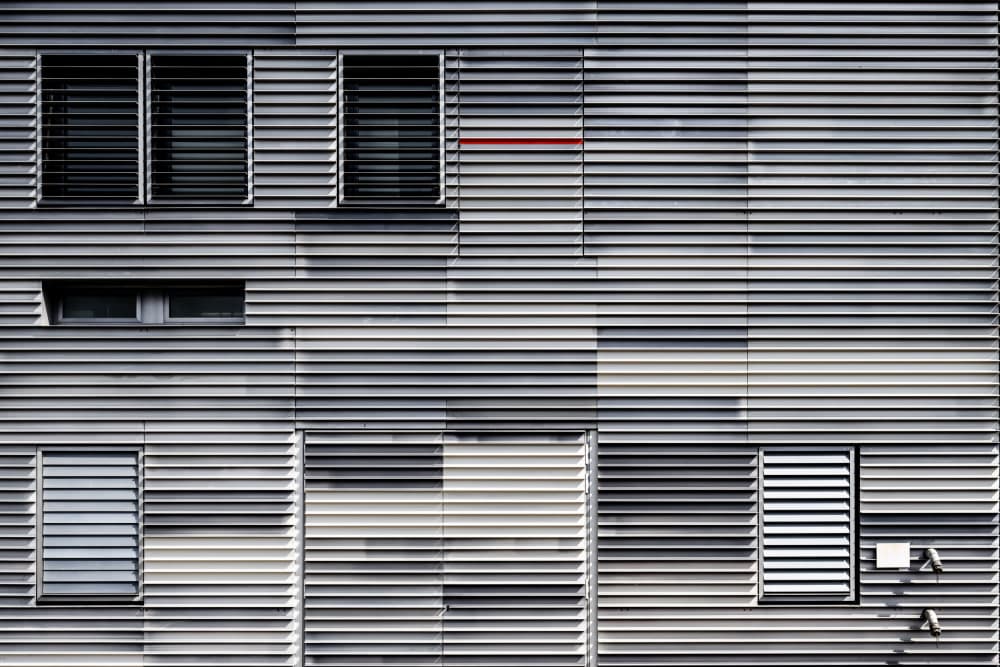 Modern Grey Facade by Linda Wride — canvas wall art