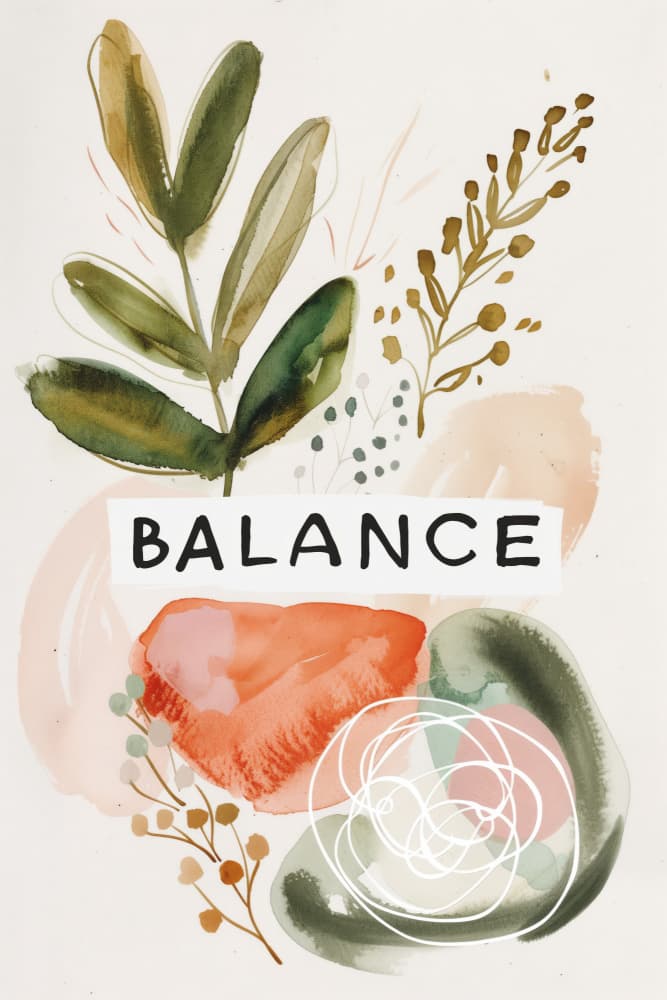 Earthy Botanical Balance by Treechild — canvas wall art