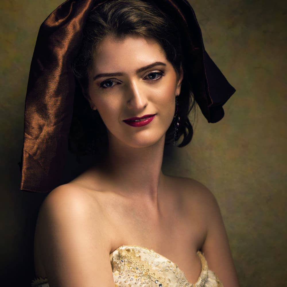 Elegant Woman Portrait by Ineke Mighorst — canvas wall art