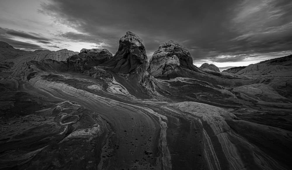 Dramatic Desert Rocks by Johnson Huang — canvas wall art