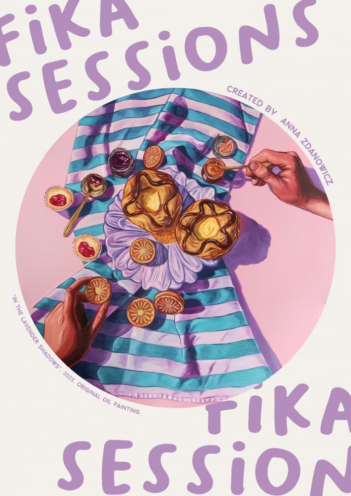 Sweet Fika Spread by Anna Zdanowicz — canvas wall art