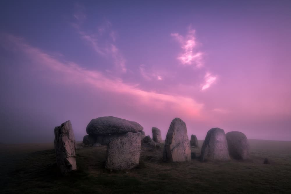 Misty Stone Circle by Ludwig Riml — canvas wall art