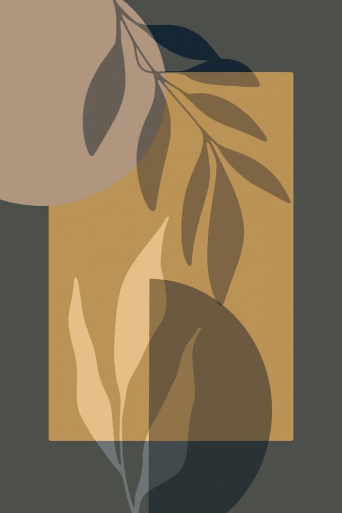 Muted Botanical Shapes by Andrea Haase — canvas wall art