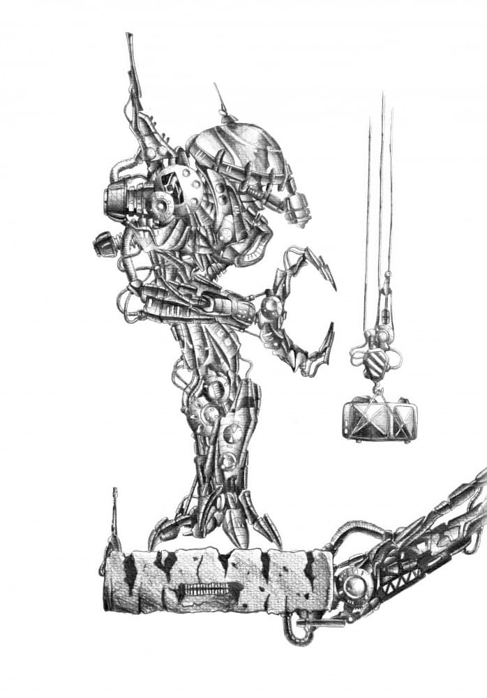 Futuristic Mechanical Creature by Kulik — canvas wall art
