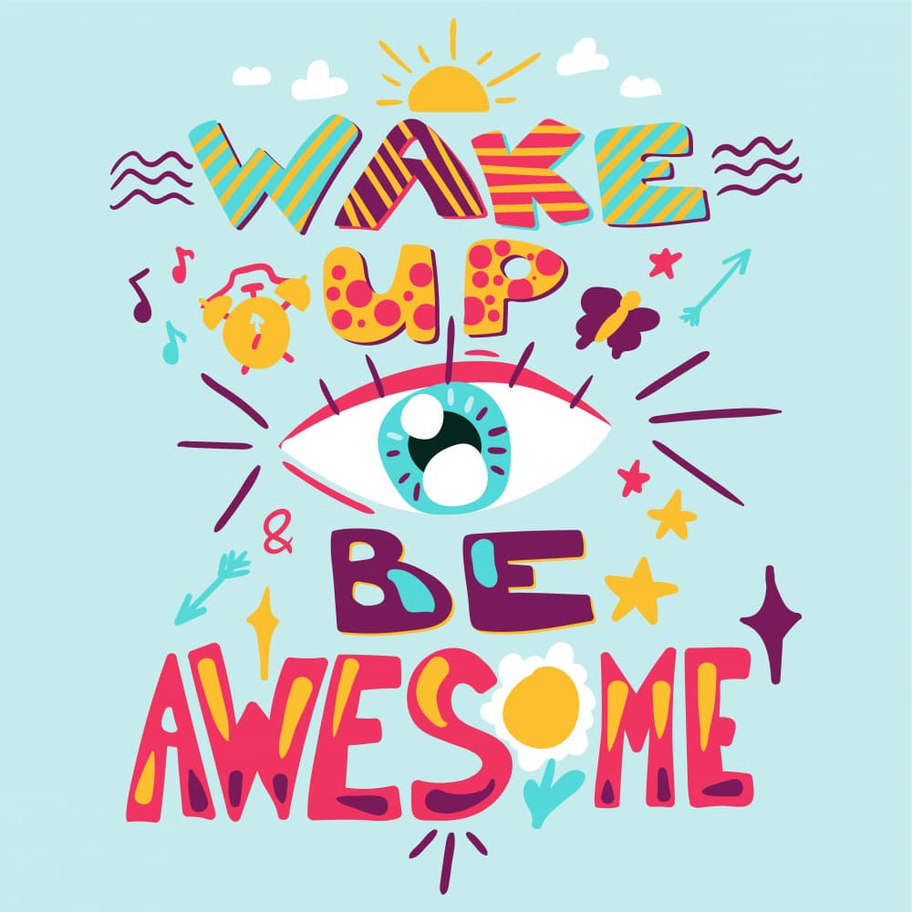 Wake Up Be Awesome by Marika Barsrsind β canvas wall art
