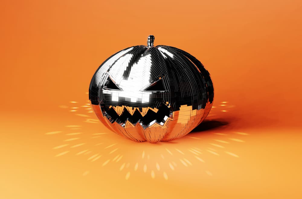 Silver Disco Pumpkin by Artem Pozdniakov — canvas wall art