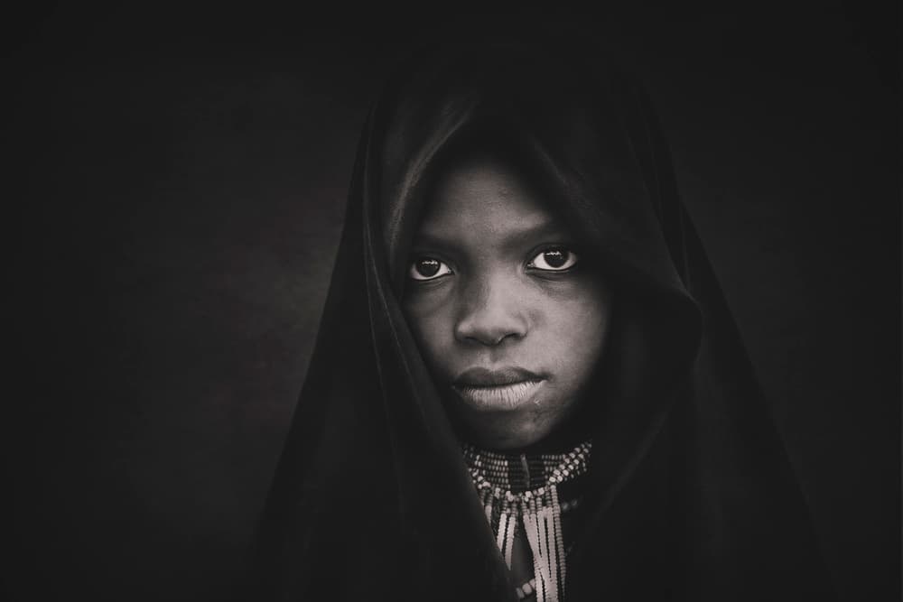 Intense Gaze Young Girl by Svetlin Yosifov — canvas wall art