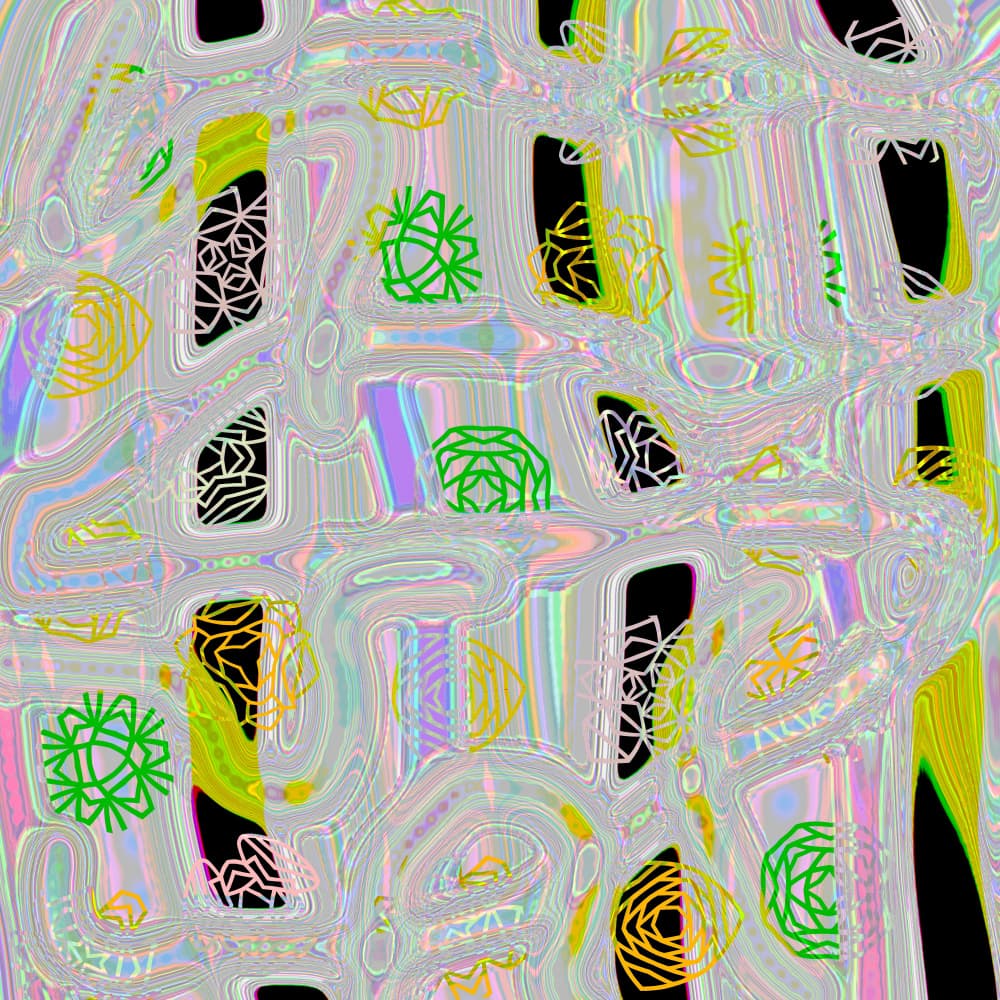 Warped Iridescent Patterns by Vivian Kim — canvas wall art