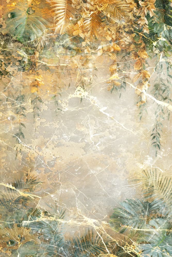 Golden Jungle Marble by Rafal Kulik — canvas wall art