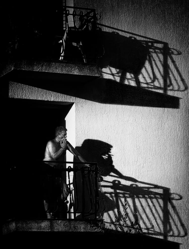 Dramatic Balcony Smoker by Samanta Krivec — canvas wall art