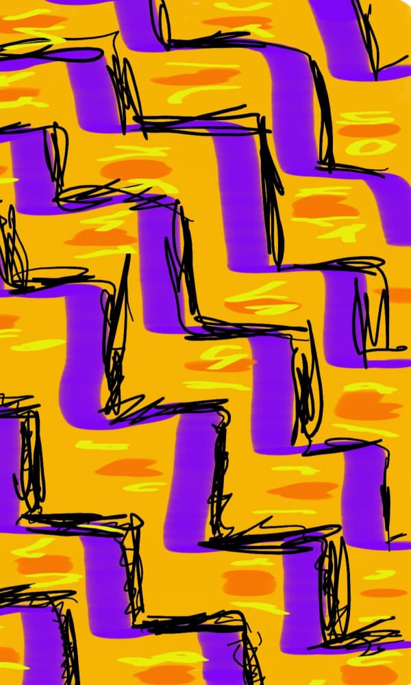 Vibrant Zigzag Pattern by Olea Huuska — canvas wall art