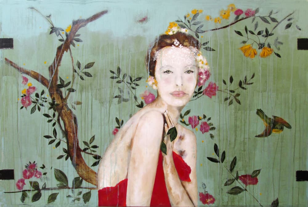 Woman In Bloom by Karenina Fabrizzi — canvas wall art