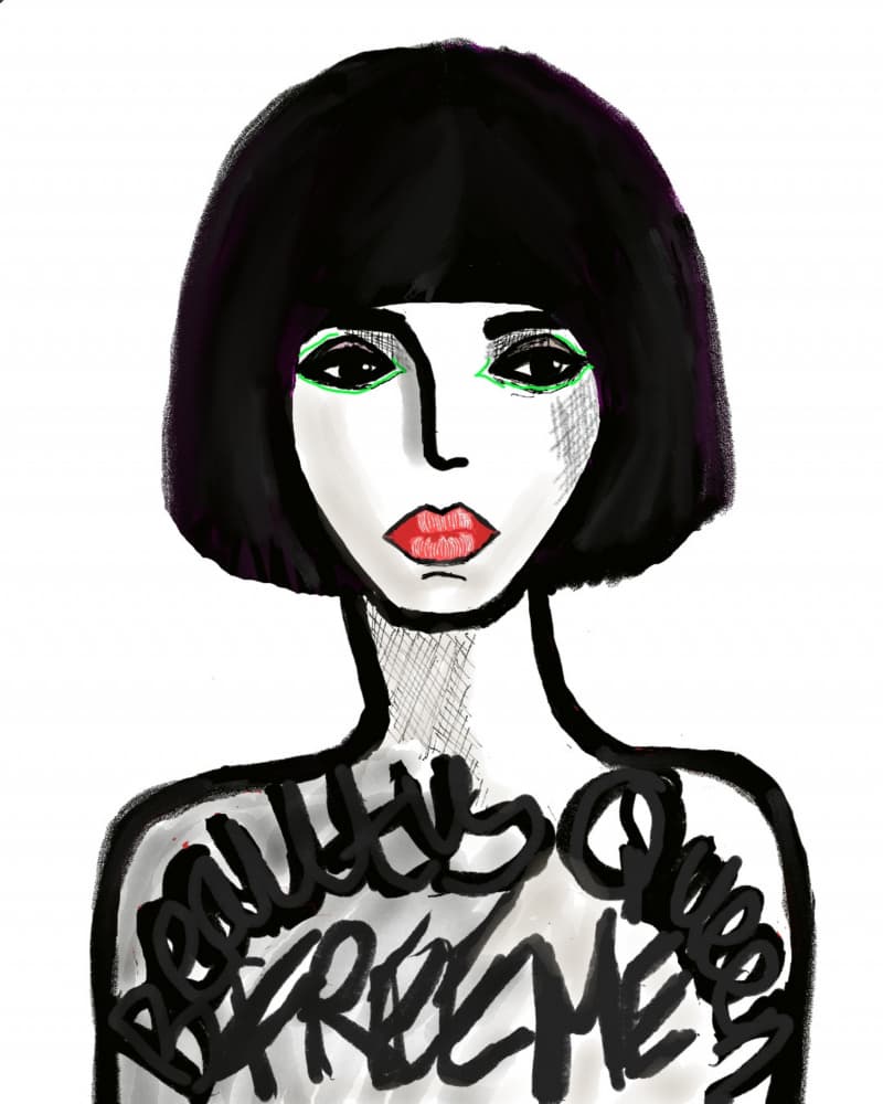 Fashion Queen Portrait by Sanna Jarlelind — canvas wall art
