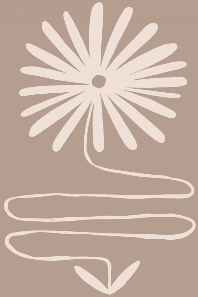Modern Minimalist Flower by Treechild — canvas wall art