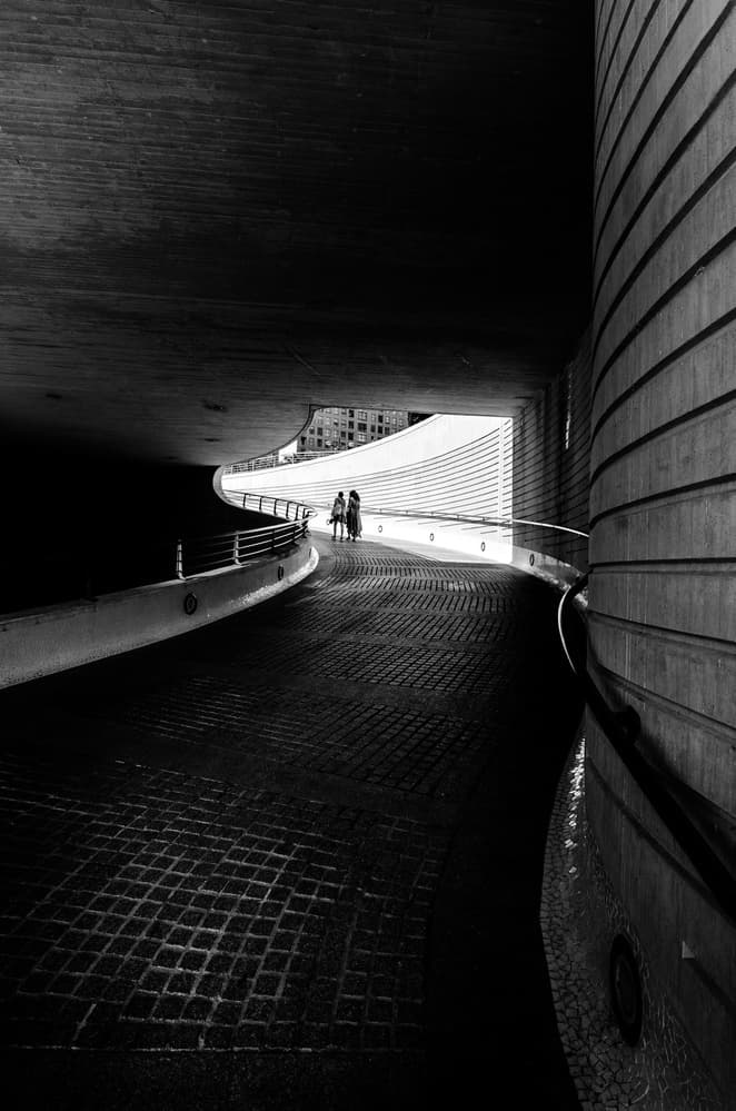 Walking the Urban Curve by Flavio Bertazzi — canvas wall art