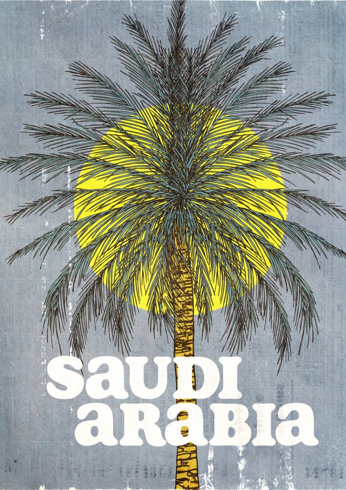 Saudi Arabia Sun Palm by Nicholas — canvas wall art