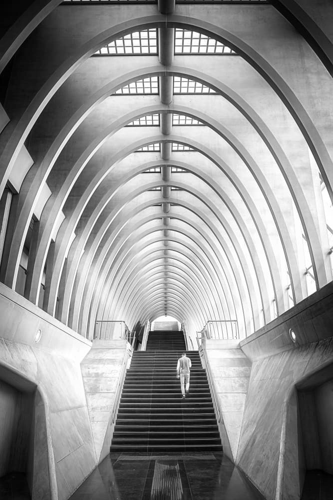 Arched Hallway Ascent by Bruno Flour — canvas wall art