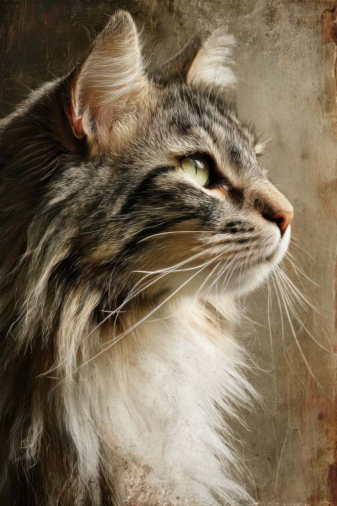 Elegant Tabby Profile by Rafal Kulik — canvas wall art