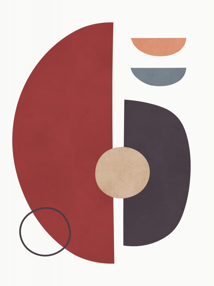 Earthy Geometric Balance by Vitor Costa — canvas wall art
