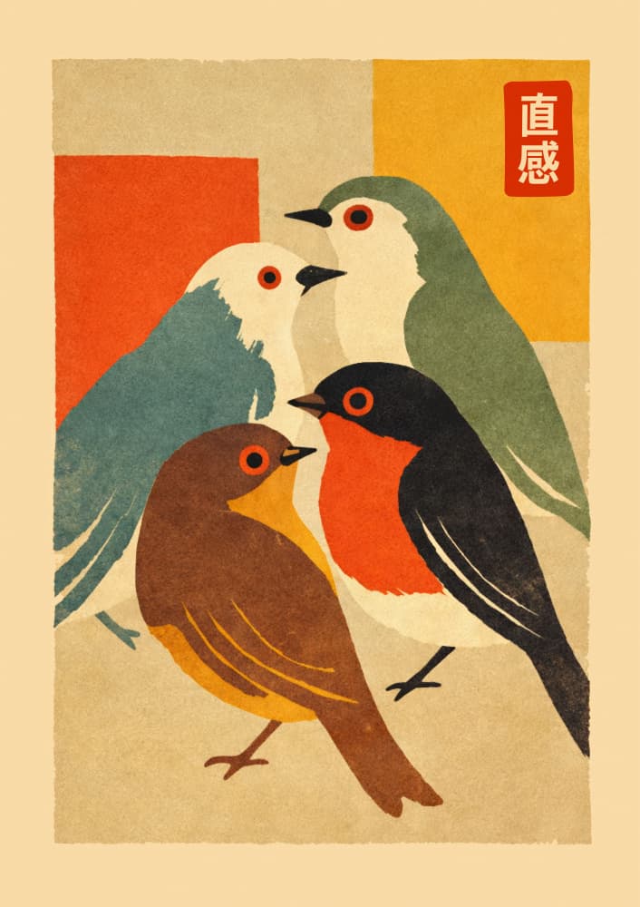 Colorful Bird Gathering