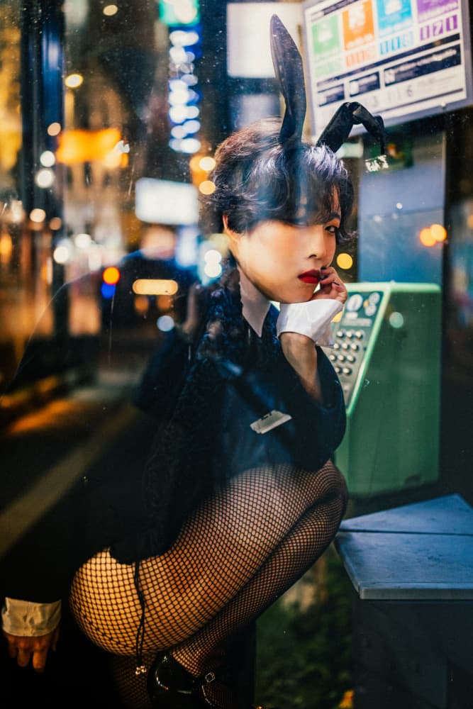 Urban Bunny Reflection by Kurosaki Sangan — canvas wall art