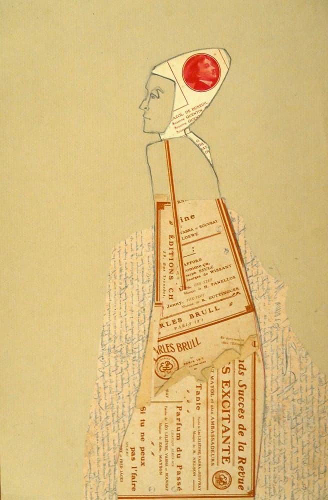 Vintage Paper Profile by Doris Schmitz — canvas wall art