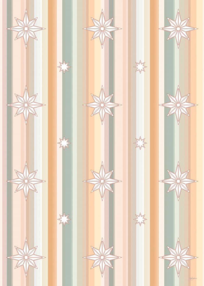 Soft Pastel Starburst Pattern by Sue Skellern — canvas wall art
