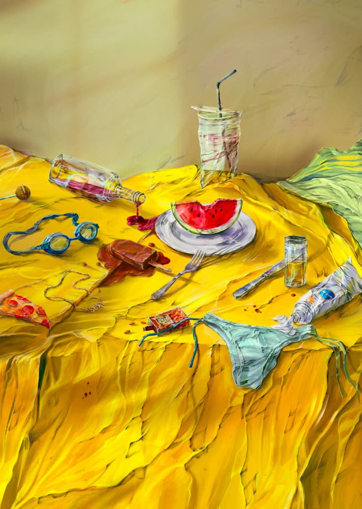 Messy Summer Indulgence by Natascha Baumgärtner — canvas wall art