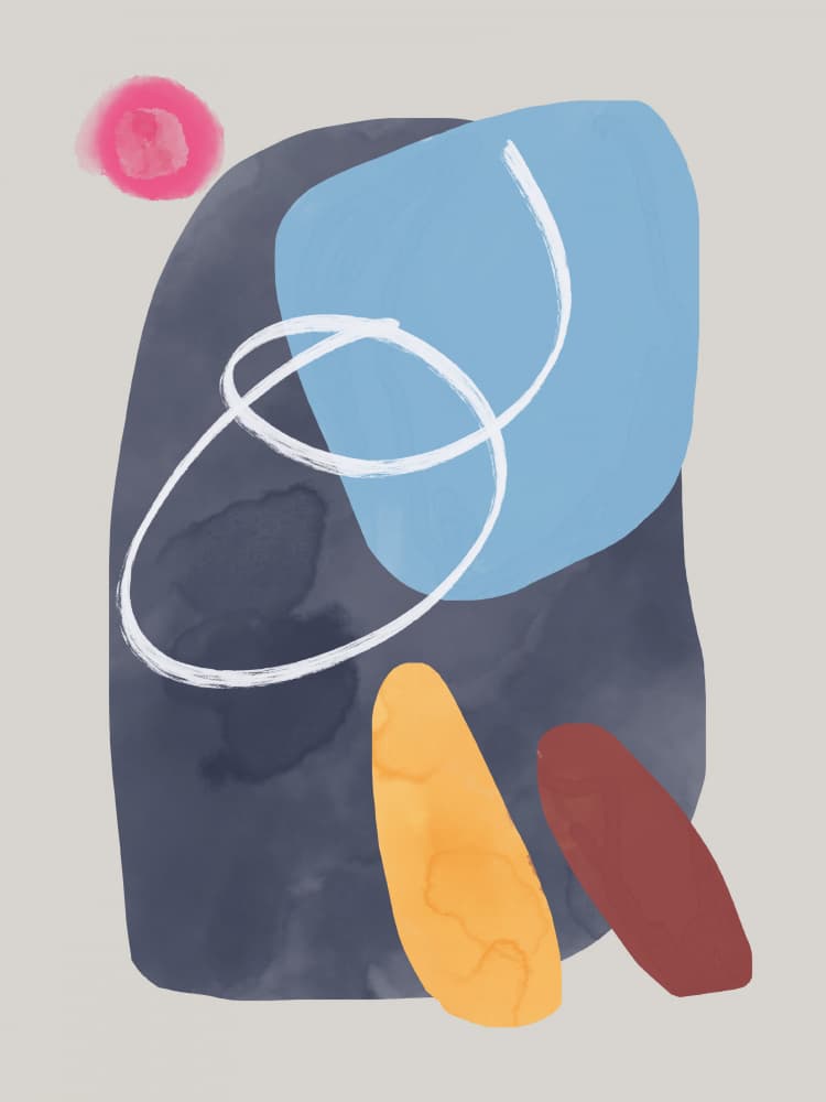 Colorful Abstract Forms by Little Dean — canvas wall art