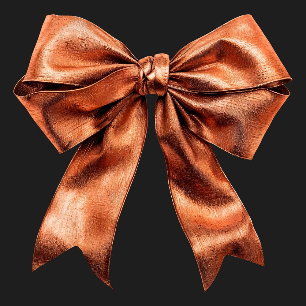 Copper Gift Bow by Marika Barsrsind β canvas wall art
