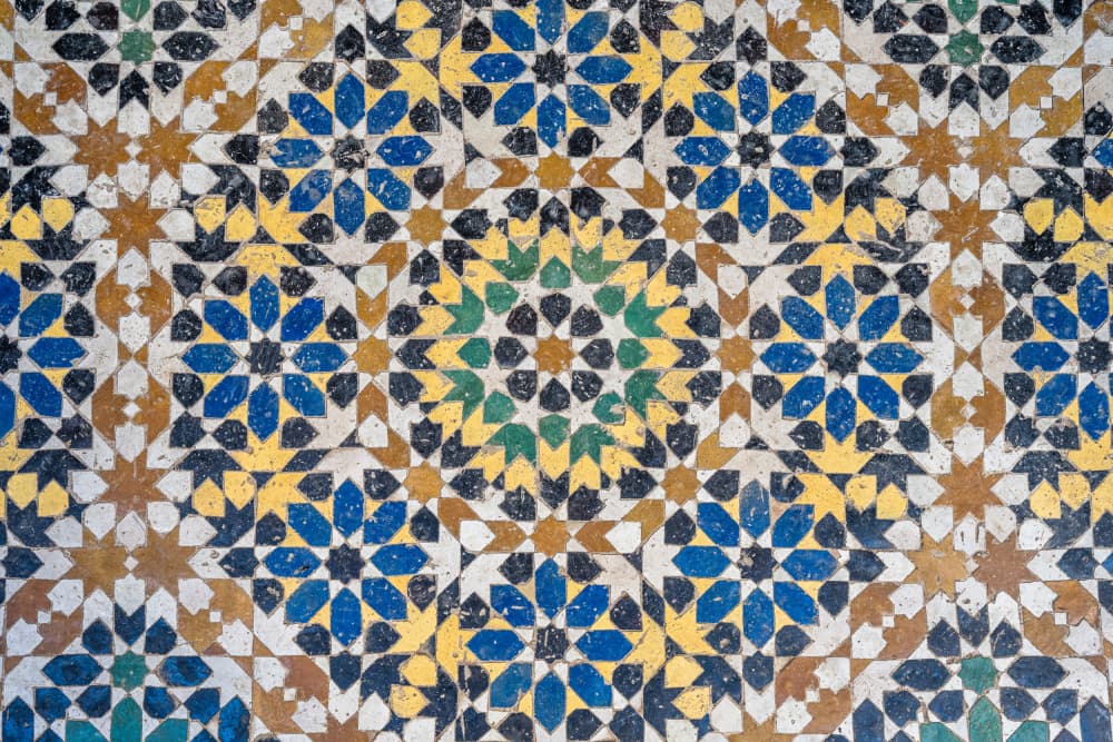Moorish Tile Star Pattern by Photolovers — canvas wall art