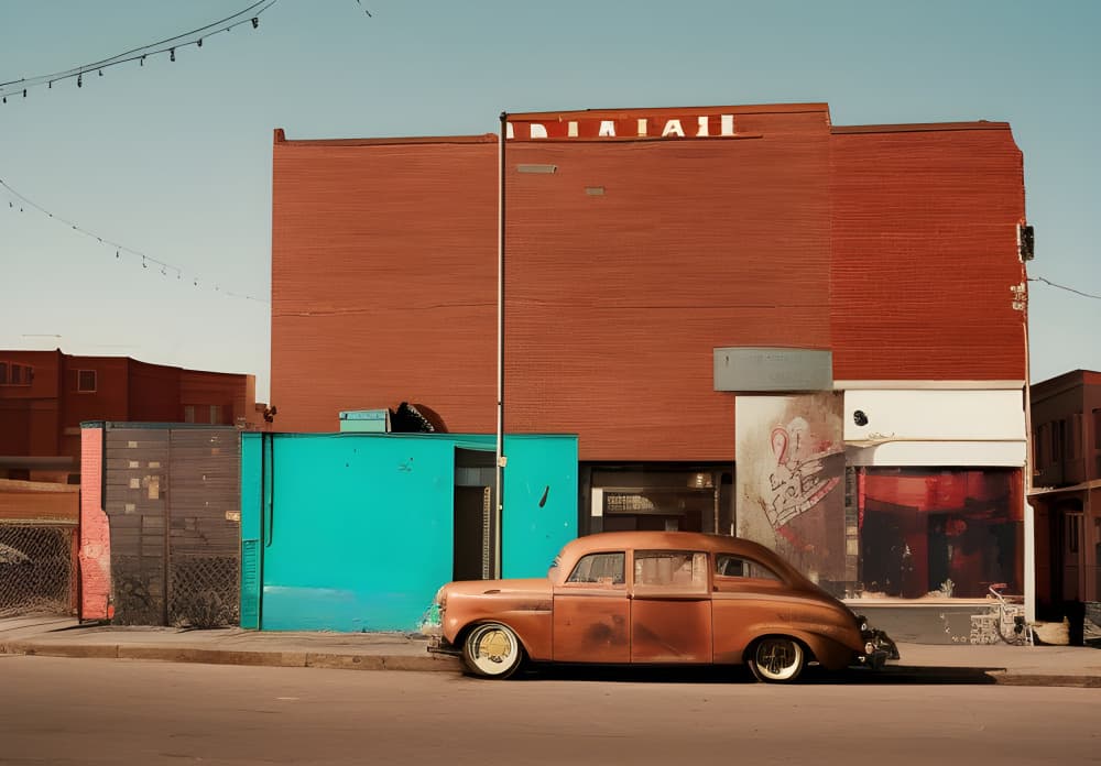 Rusty Car Urban Scene by Cicero Spin — canvas wall art