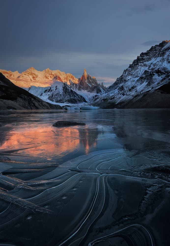 Cerro Torre Winter Reflection by YANGYING — canvas wall art