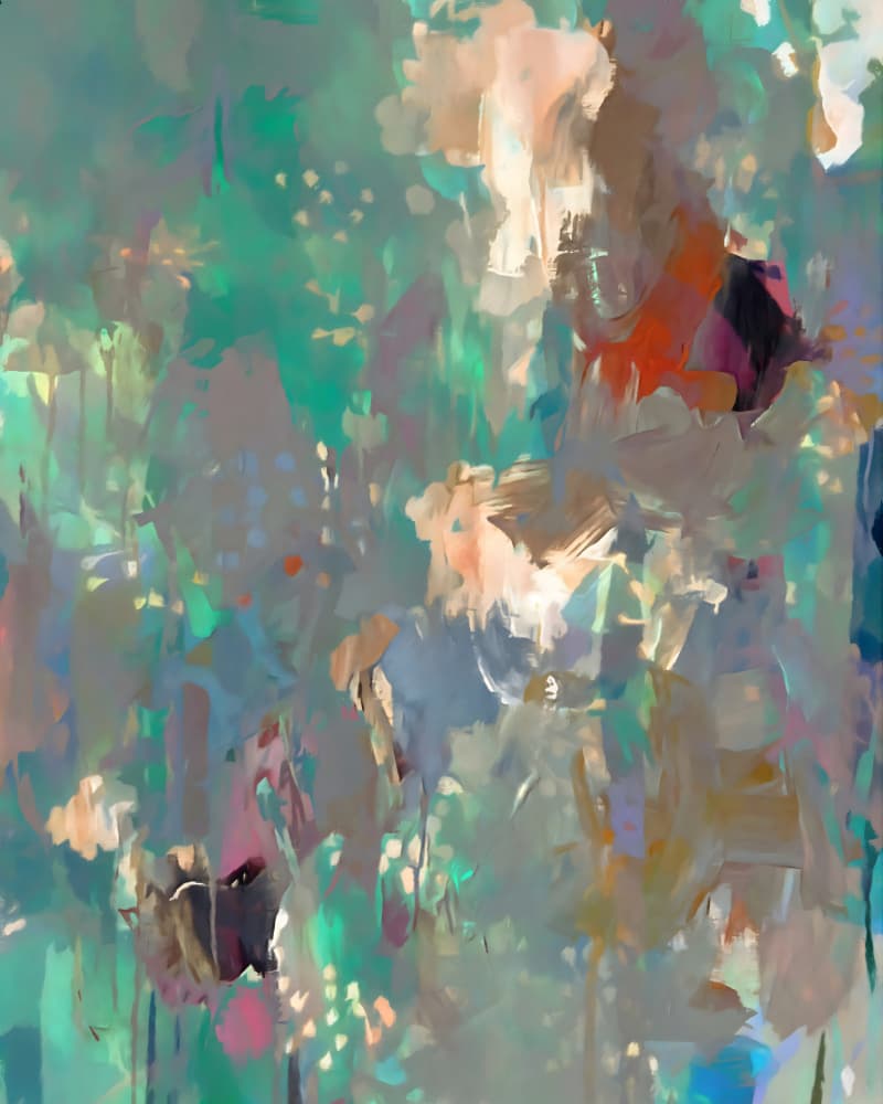 Fluid Floral Abstract by Uma Gokhale — canvas wall art